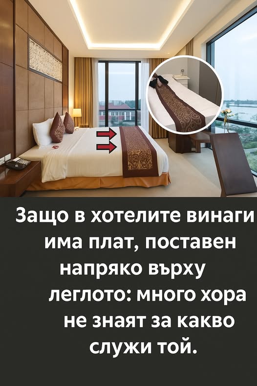 Защо в хотелите винаги има плат, поставен напряко върху леглото: много хора не знаят за какво служи той. 👇 3 637680009 122184712418593989 1751994377812610578 n