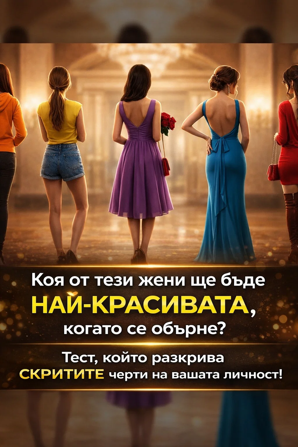 Коя от тези жени ще изглежда най-красива, когато се обърне? Кратък тест, който разкрива скрити страни на вашата личност. 3