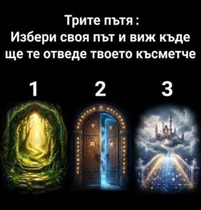 Трите пътя: Избери своя път и виж къде ще те отведе твоето късметче 👇 66 608508350 1310701511097132 6436639515916792404 n