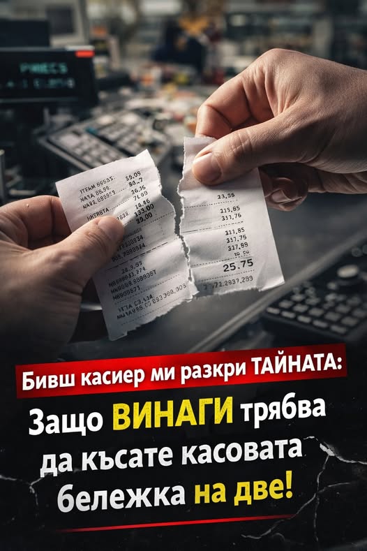 Бивш касиер ми разкри ТАЙНАТА: Защо ВИНАГИ трябва да късате касовата бележка на две, преди да я хвърлите!👇 3 644359253 122185526810593989 4198145826118556016 n