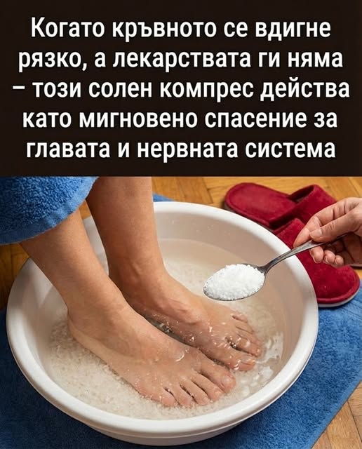 Когато кръвното се вдигне рязко, а лекарствата ги няма – този солен компрес действа като мигновено спасение за главата и нервната система 3 658050974 988259200441667 1207069962584916624 n