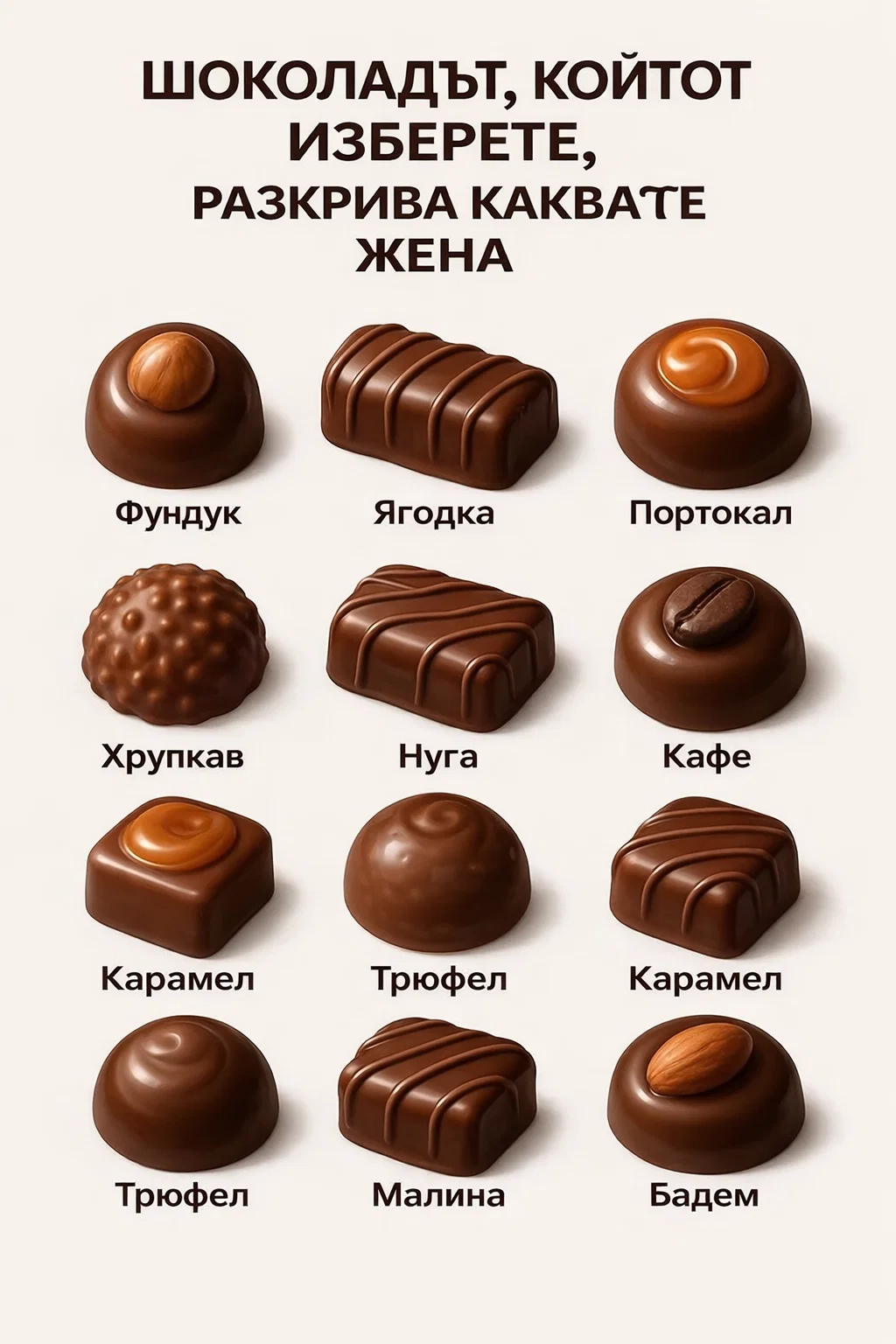 Избраният от вас шоколад разкрива каква жена сте всъщност… Вижте отговора 👇 3