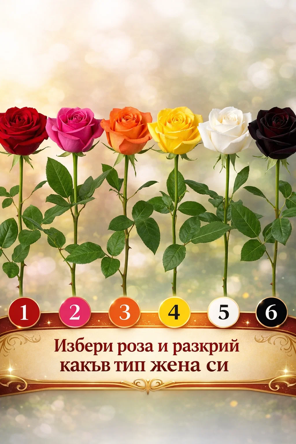 Избери роза и разбери какъв тип жена си. 👇👇 3