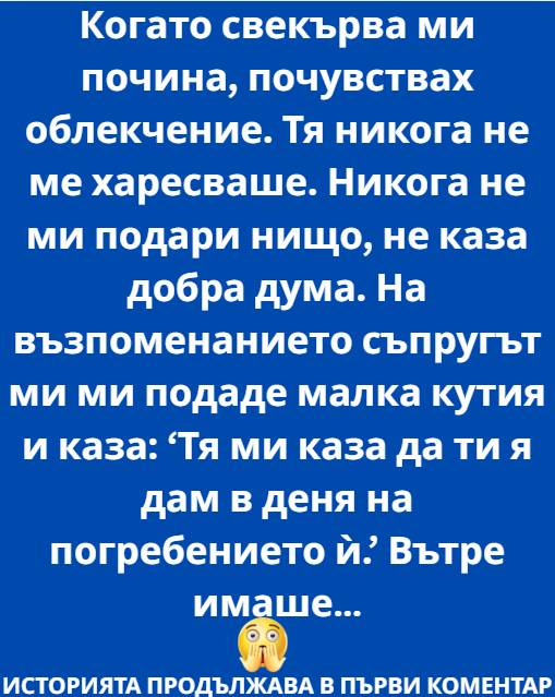 Когато свекърва ми почина, почувствах облекчение 👇 3 542027774 1329097565893129 816001213076932542 n