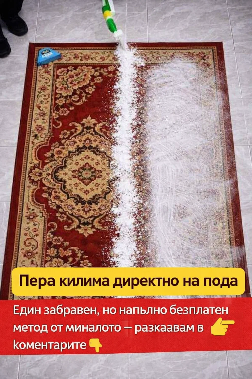 Почиствам килима директно върху пода, без пране 🤩☝️: един позабравен, но напълно безплатен метод от миналото 😉 3 task 01kn4bvcn7eqa9besa43q0t7d6 1775041924 img 1