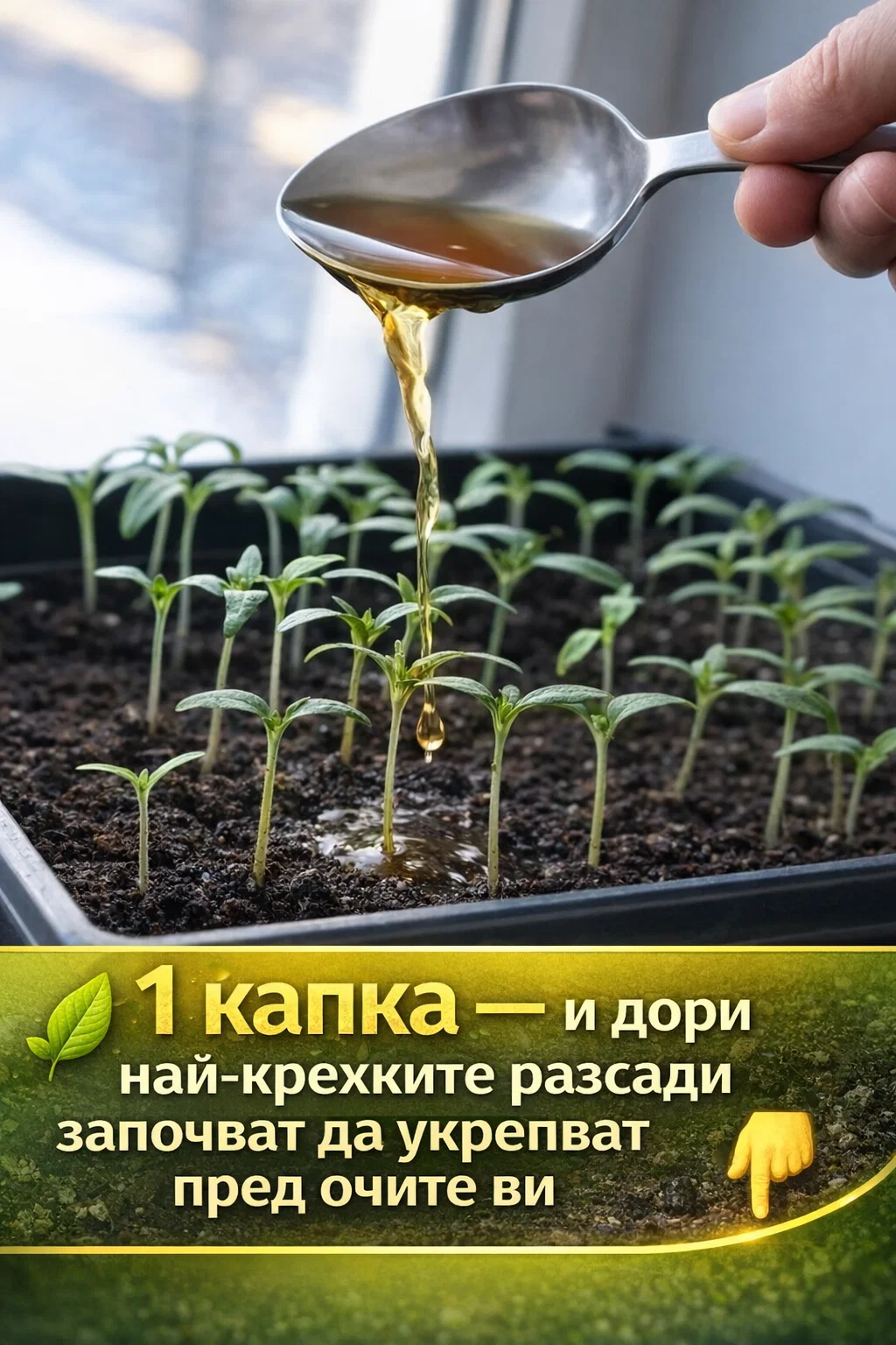 1️⃣ Само една капка — и дори най-крехките разсади започват видимо да укрепват! Моето изпитано подхранване за краставици, домати и чушки 🍅 3 task 01kn4c6tyteg9bfar3rhvsdcjs 1775042359 img 1