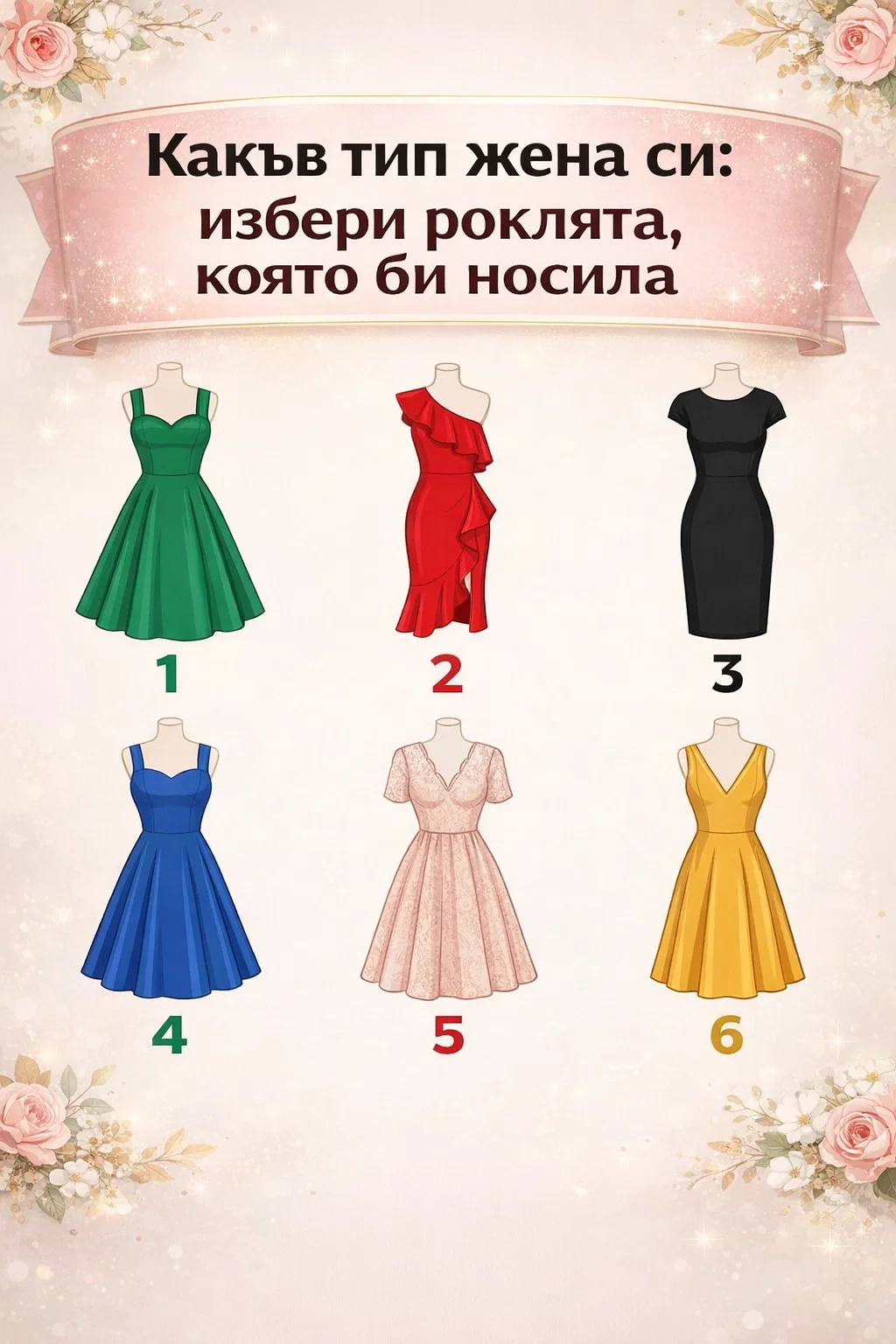 Избери роклята, която би носила. Виж първия коментар 👇 3 task 01knkjvkjgerbawhgc022g7r6g 1775552636 img 1