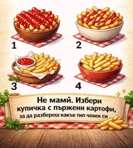 Коя купа с пържени картофи би избрал? Виж първия коментар, за да разбереш какъв човек си 👇 32 task 01knkmpds9f17vr6hbpj4yzzc2