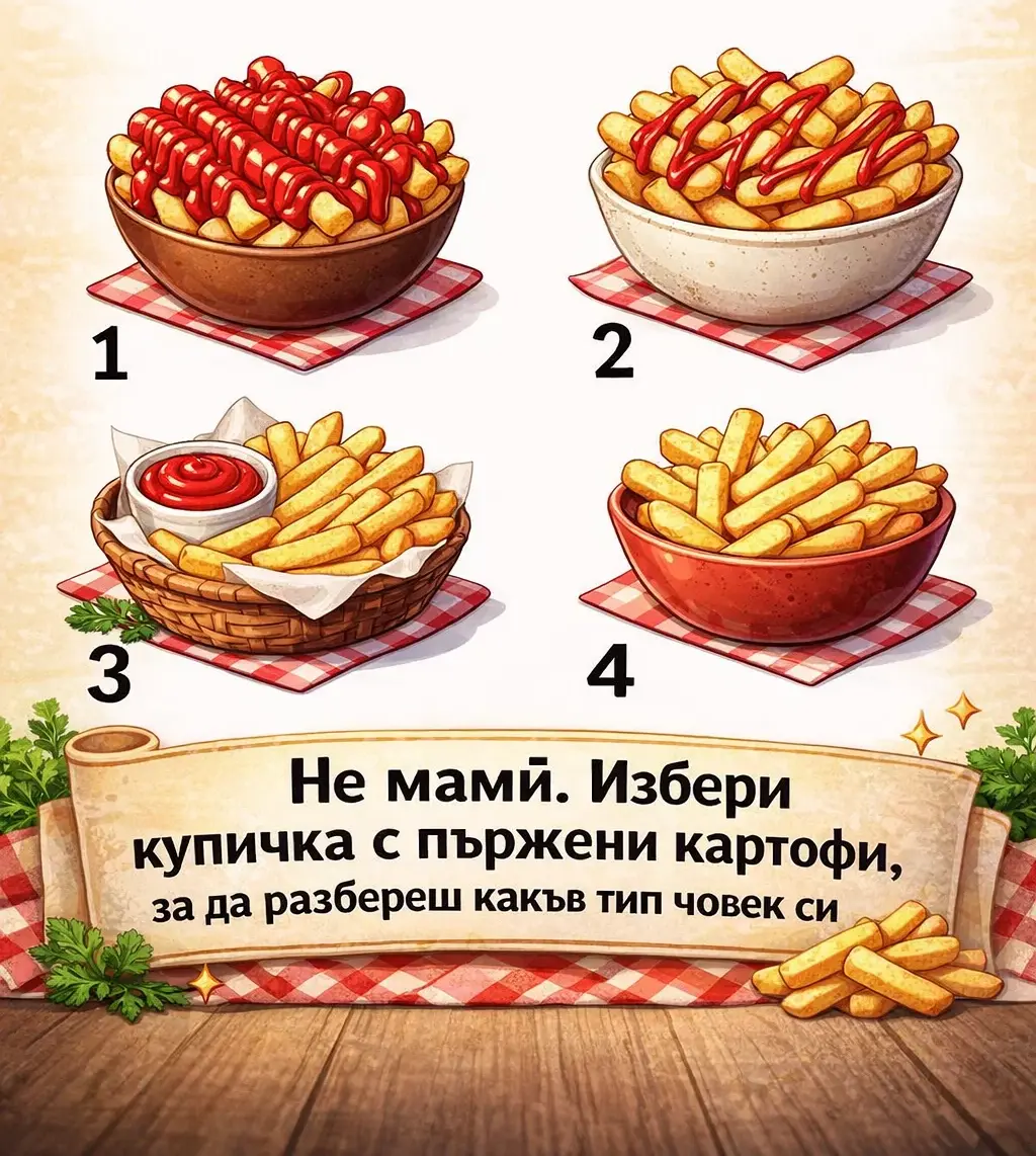Коя купа с пържени картофи би избрал? Виж първия коментар, за да разбереш какъв човек си 👇 3 task 01knkmpds9f17vr6hbpj4yzzc2