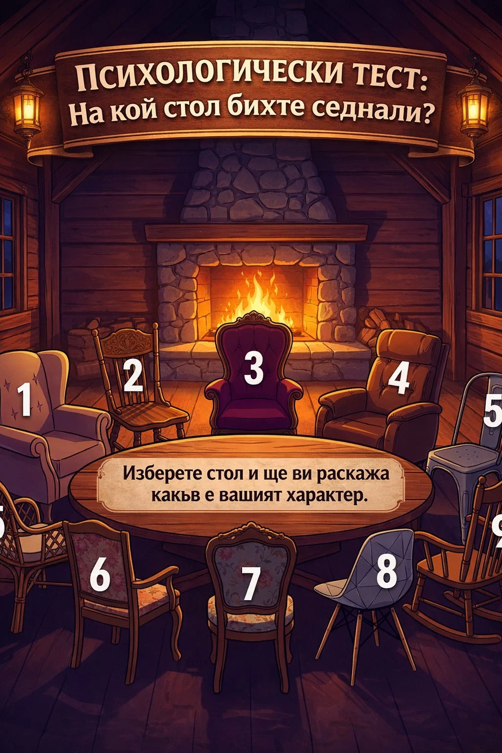На кой стол бихте седнали първо? 🤔 Не се замисляйте прекалено дълго — първият избор често казва много за характера ви. Напишете номера в коментарите. 3