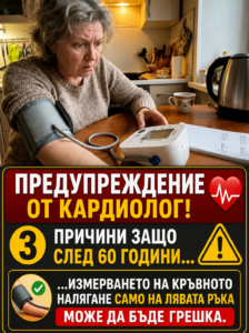 Кардиолог обясни кои са трите основни причини хората над 60 години да не разчитат единствено на измерване на кръвното налягане на лявата ръка. 2 chatgpt image 18.05.2026 g. 14 32 02