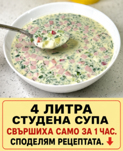 4 литра свършиха само за 1 час! Ако ще приготвяте студена супа, нека бъде по тази рецепта – за мен тя е №1. Споделям рецептата в първия коментар. 👇 20 chatgpt image 3.07.2026 g. 11 08 16