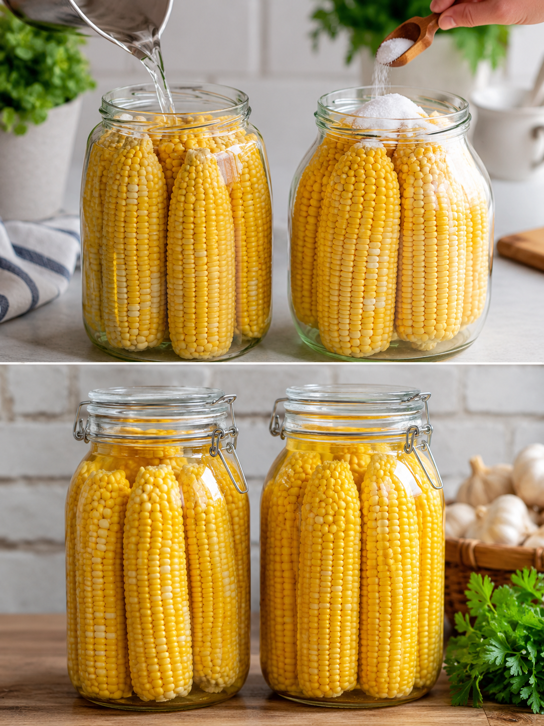 Царевица, която остава като прясна през цялата зима! 🌽❄️ Лесна и изпитана рецепта за консервиране, която използвам от години. Рецептата 👇 3 chatgpt image 6.08.2026 g. 10 50 25