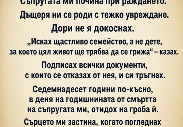 Съпругата ми почина при раждането. Дъщеря ни се роди с тежко увреждане. Дори не я докоснах. 25 chatgpt image 9.08.2026 g. 14 14 41