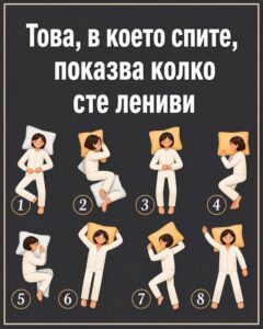А коя поза за сън е вашата любима? 🤔 Проверете още сега какво разкрива тя за характера ви и дали наистина сте толкова мързеливи, колкото твърдят някои забавни тестове! 😄 Подробностите са тук ⬇️👇 38 795582509 1543908914206569 3854541342755211975 n