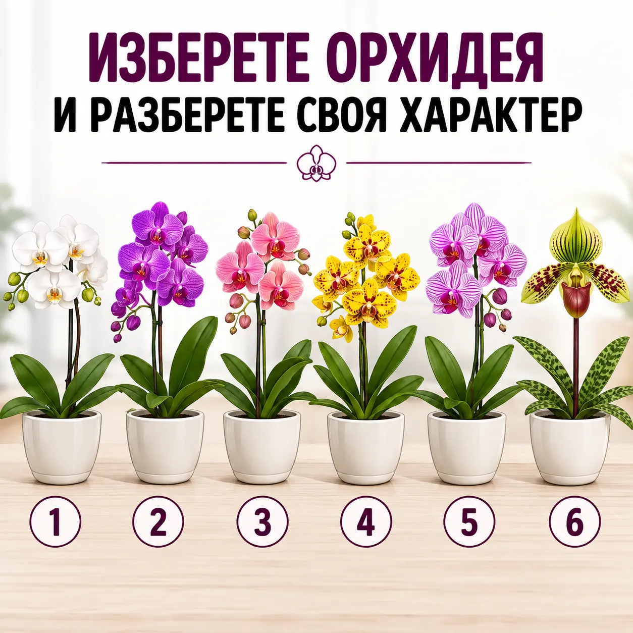 Изберете ОРХИДЕЯ и разберете какъв човек сте 🌸 Вашият избор може да разкрие любопитни черти от характера ви 👇 3 e55a15c7 a8ec 40f1 9636 62dd09e7