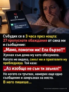 Събудих се в 3 часа през нощта: 27 пропуснати обаждания от сина ми и съобщение: „Мамо, помогни ми! Ела бързо!!“ 20 f0e90288 5c6c 425a 8f03 03837321