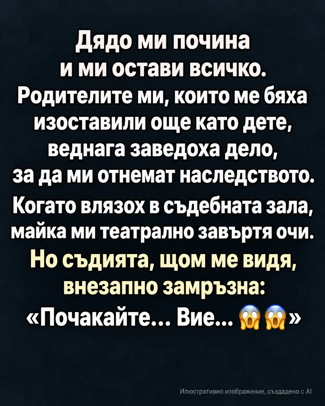 Дядо ми почина и ми остави всичко. Родителите ми, които ме бяха изоставили още като дете, веднага заведоха дело, за да ми отнемат наследството. 3 f6ff726c 3038 443f bb27 8914e1b1